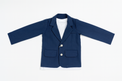 Erkek Çocuk Exclusive Cut Luxury Çizgili Takım Elbise Lacivert - 3 Yaş