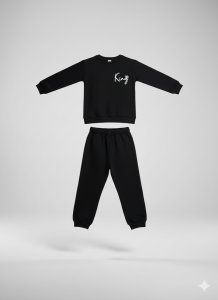 Erkek Çocuk İki İp King Eşofman Takımı Sweatshirt Pantolon 5 Yaş - Siyah