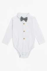 Erkek Bebek&Çocuk Exclusive Cut Luxury Zıbınlı Gömlek Ceketli Takım Elbise Mevlüt Düğün Party 6-9 Ay - Gri