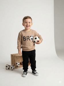 Erkek Çocuk Bro Eşofman Takımı %100 Pamuk