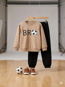 Erkek Çocuk Bro Eşofman Takımı %100 Pamuk