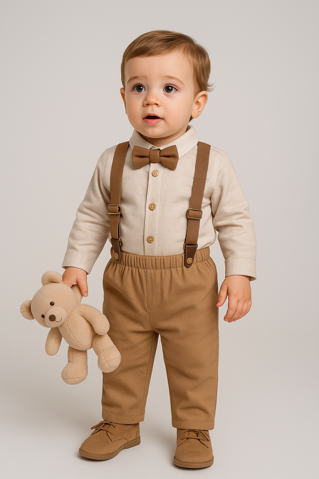 Colmar Erkek Bebek Desenli Zıbın Gömlek Salopet Takım