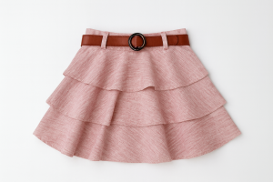 Kız Çocuk Linen Yelek Ve Etek Elbise 2'li Takım