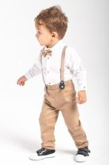 Bebek&Çocuk Salopet Takım Pantolon Gömlek Papyon