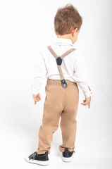 Bebek&Çocuk Salopet Takım Pantolon Gömlek Papyon