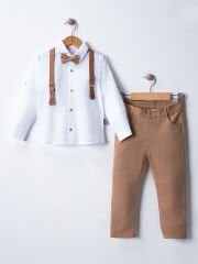 Bebek&Çocuk Salopet Takım Pantolon Gömlek Papyon