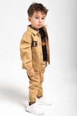 Erkek Çocuk Winter Newyork 3'lü Takım 2 Yaş - Camel