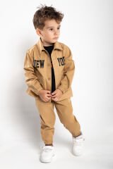 Erkek Çocuk Winter Newyork 3'lü Takım 2 Yaş - Camel