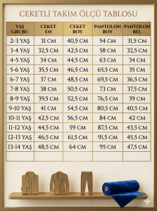 Erkek Çocuk Cotton Spor Takım Elbise Bayramlık/Düğün/Özel Gün 8 Yaş - Krem
