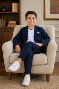 Erkek Çocuk Cotton Spor Takım Elbise Bayramlık/Düğün/Özel Gün 7 Yaş - Lacivert