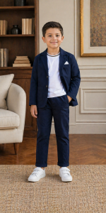 Erkek Çocuk Cotton Spor Takım Elbise Bayramlık/Düğün/Özel Gün 10 Yaş - Lacivert