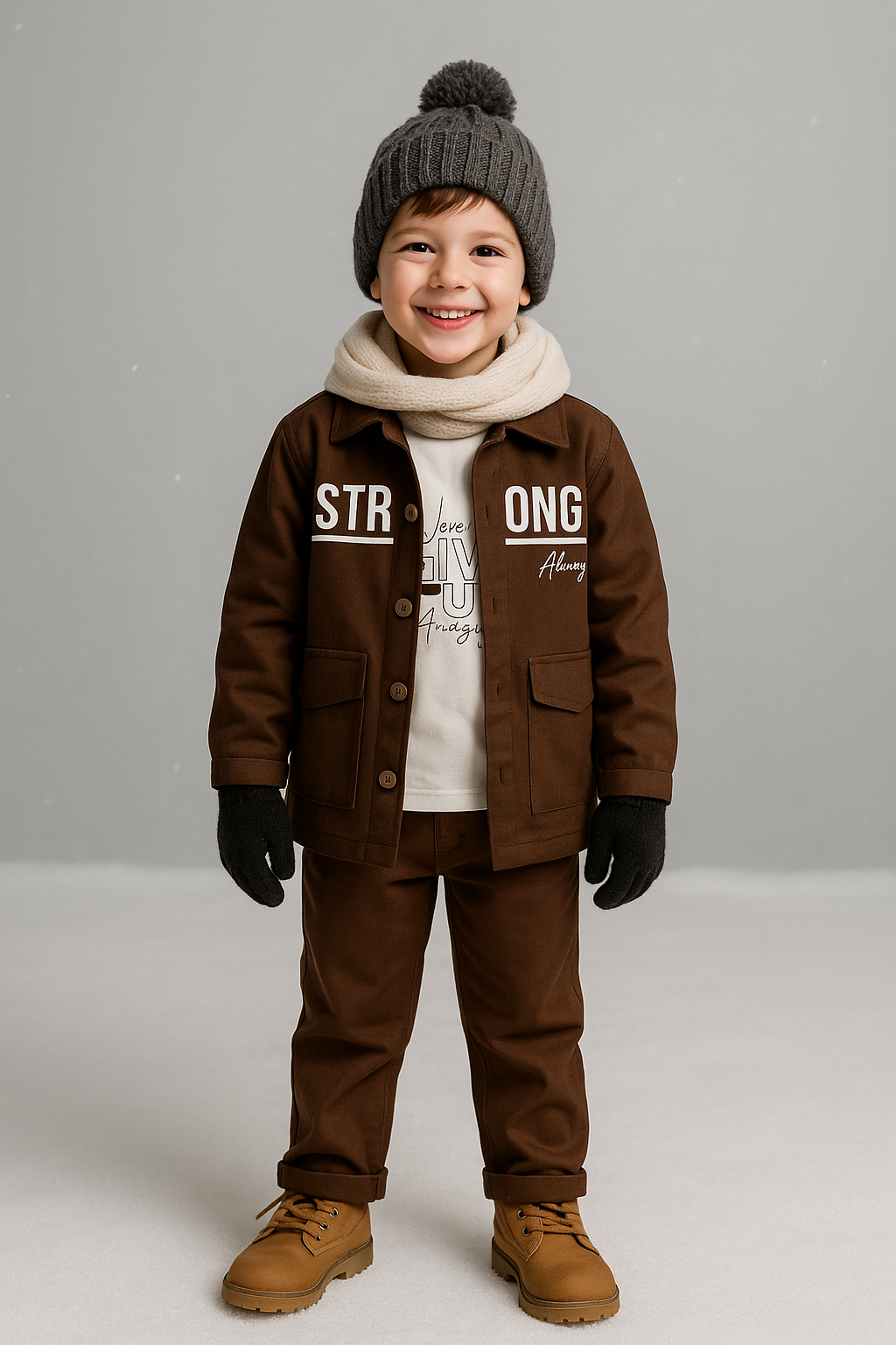 Erkek Çocuk %100 Pamuk Strong Gabardin Ceketli Alt Üst Takım