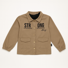 Erkek Çocuk %100 Pamuk Strong Gabardin Ceketli Alt Üst Takım 5 Yaş - Camel