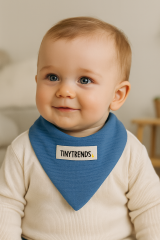 %100 Pamuk 5'li Müslin Ayarlanabilir Çıtçıtlı Bebek Mama Önlük Fular