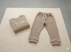 Original Nakışlı %100 Pamuk Alt Üst Bebek Takımı