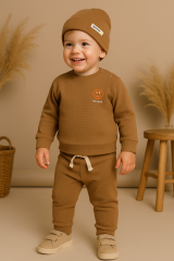 Erkek Bebek&Çocuk Smile Bere Hediyeli İkili Takım