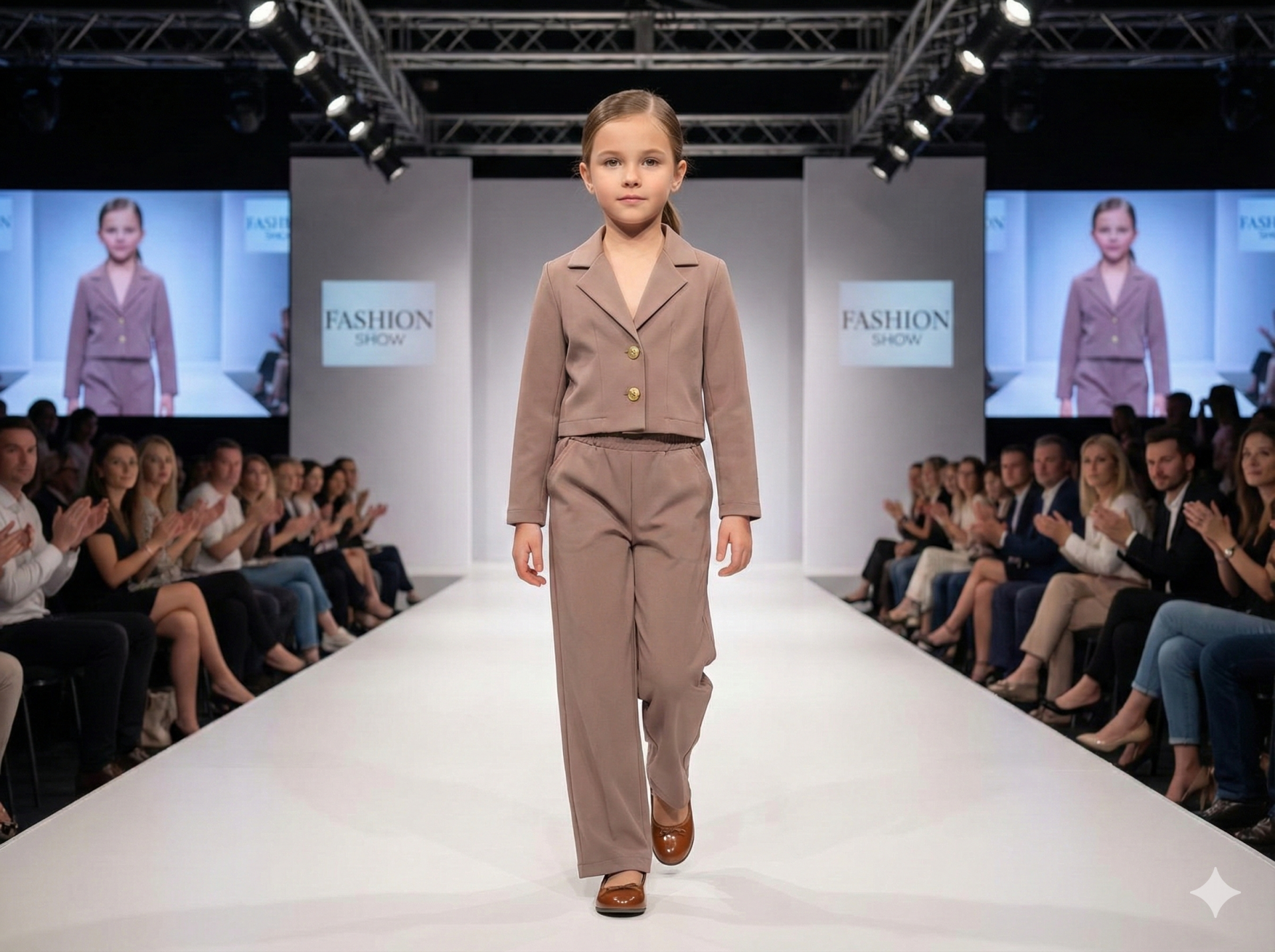 Kız Çocuk Double Ceket Pantolon 2'li Takım Elbise