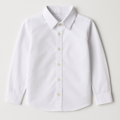Erkek Çocuk Uzun Kollu Beyaz Gömlek Classic Askı Papyon Takım Hediyeli