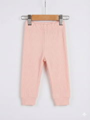 %100 Pamuk Düğme Detaylı Kız Bebek Takımı