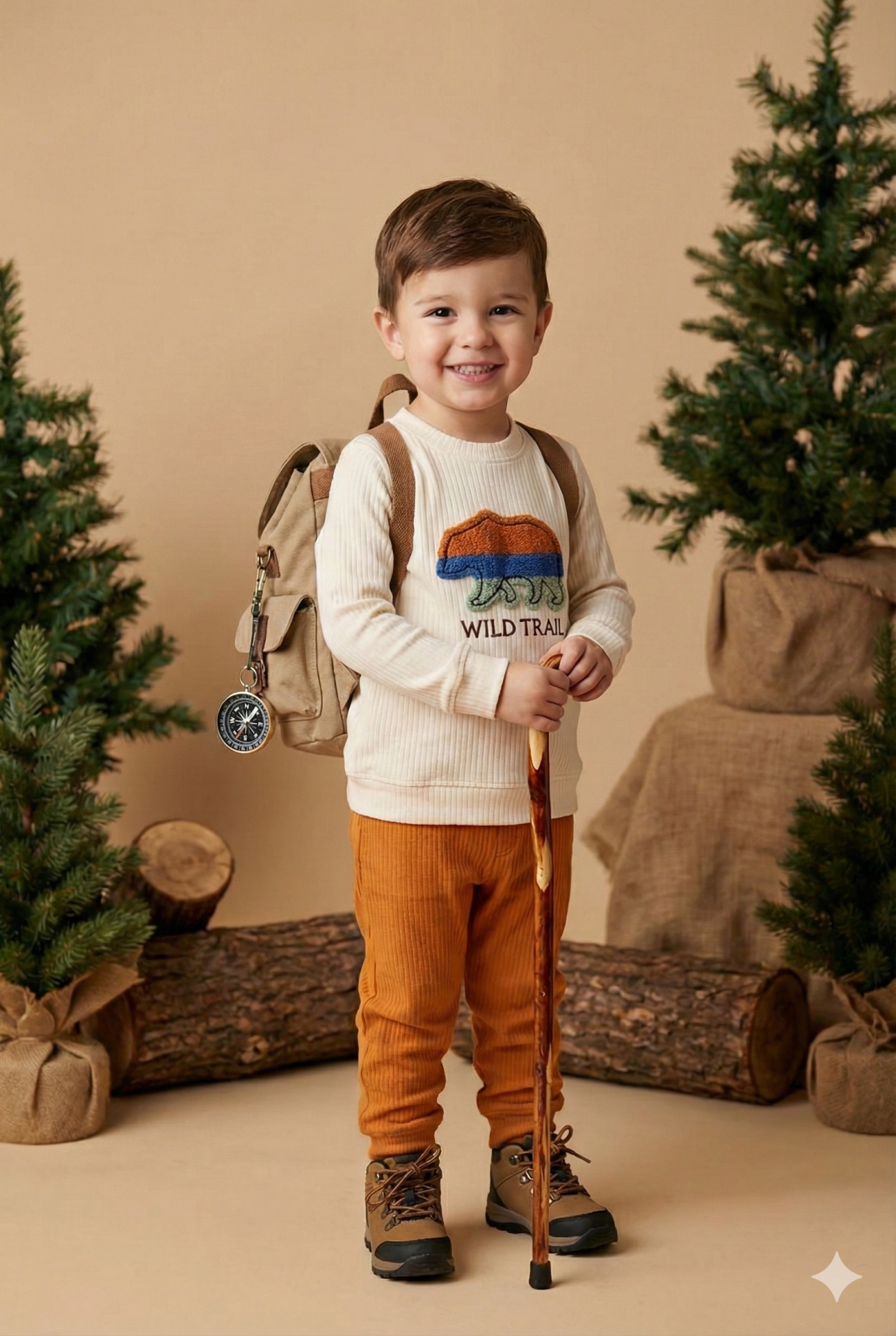 Erkek Bebek&Çocuk Wild Trail Kutup Ayısı Nakışlı 2'li Takım