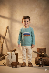 Erkek Bebek&Çocuk Wild Trail Kutup Ayısı Nakışlı 2'li Takım 12-18 Ay - mint