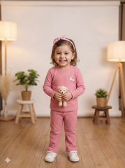 Kız Bebek&Çocuk Kiraz Nakışlı 2'li Takım