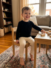 Unisex  %100 Pamuk Bebek&Çocuk Tayt 2-3 Yaş - Krem