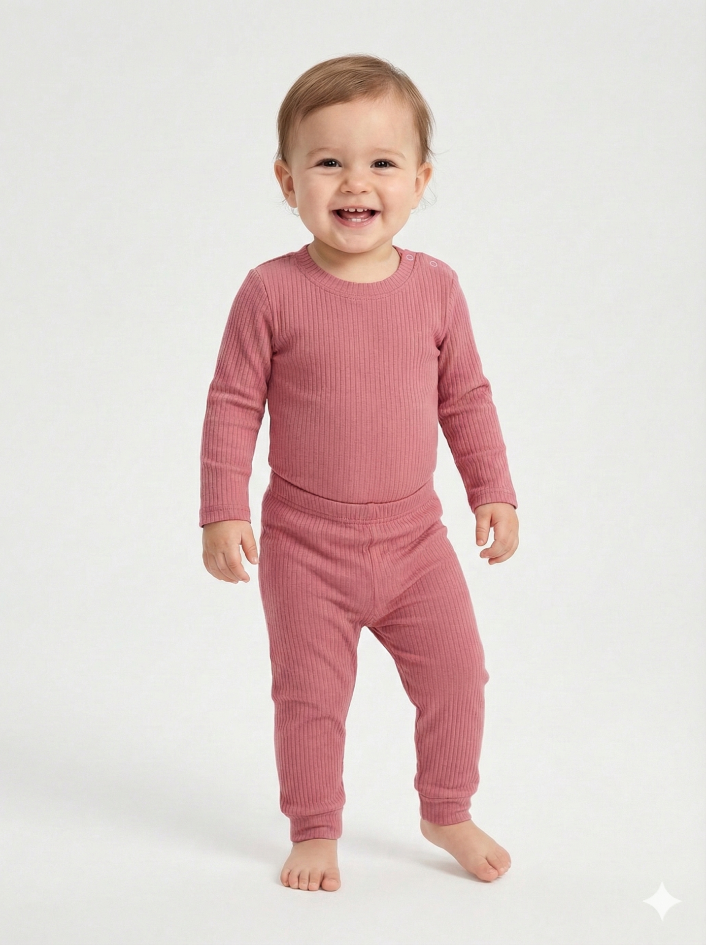 %100 Pamuk Kız Zıbınlı Body Ve Pantolon 2'li Takım