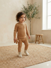 %100 Pamuk Erkek Zıbınlı Body Ve Pantolon 2'li Takım