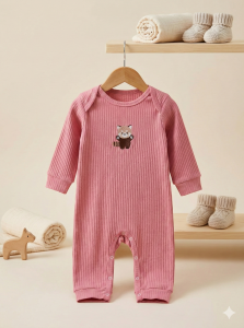 %100 Pamuk Kız Yenidoğan Hediyelik Bebek Tulum