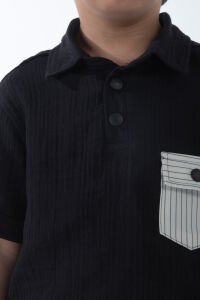 Erkek Çocuk 2'li Takım Jogger Pantolon Müslin Üst Set