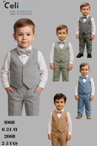 Erkek Çocuk London Yelekli Takım Elbise