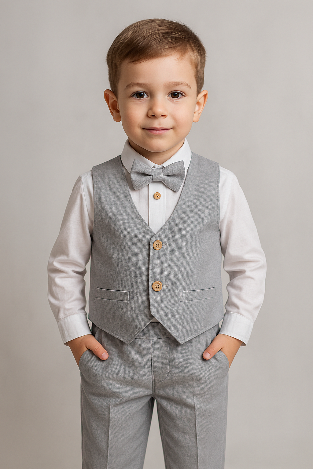 Erkek Çocuk London Yelekli Takım Elbise