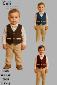 Erkek Çocuk Colored Yelekli Takım Elbise